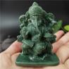 Set aus Jade-Ganesh- und Buddha-Statuen | Dekofiguren für Zuhause
