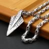 Collana con testa di lancia vichinga | Ciondolo con runa norrena | Uomo e donna