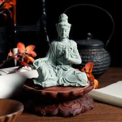 Steinfigur des Buddha Guan Yin | Dekoration für Meditation und Feng Shui