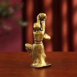 Arhat-Figur aus Messing: Buddhistische Miniatur-Dekoration für Zuhause und Büro