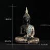 Handgefertigte thailändische Buddha-Statue | Grünes Harz, Meditationsdekoration