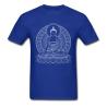 Buddha Silüeti Tişörtü | Erkek Siyah Beyaz Pamuklu Tişört