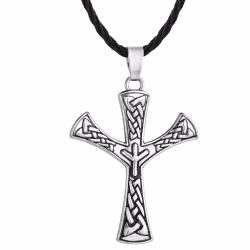 Collier amulette runique viking ALGIZ | Bijou à symbole nordique