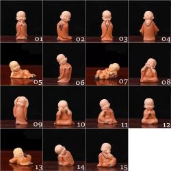Mini Resin Car Monk Ornaments - Cute Desk Decor & Collectible