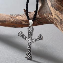 Collier amulette runique viking ALGIZ | Bijou à symbole nordique