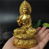 Goldene Buddha-Statue aus Thailand: Wohndekoration & Feng Shui Meditation
