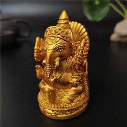 Statua del Buddha Ganesha in oro: decorazione della divinità indù (6 cm)