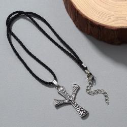 Collier amulette runique viking ALGIZ | Bijou à symbole nordique