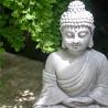 Statue de Bouddha vintage pour jardin : Décoration zen pour la maison et le jardin