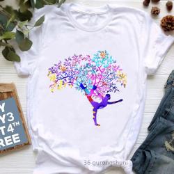 Funny Yoga T-Shirt | Womens Buddha & Chakra Graphic Tee