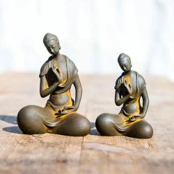 Iron Buddha Statue: Siddhartha Gautama Home Decor & Zen