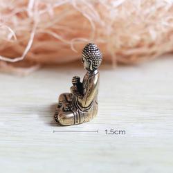 Miniatur-Shakyamuni-Buddha-Statue – Messing-Dekor für Zuhause