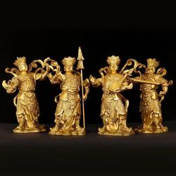 Feng Shui Kupferstatuen der Vier Himmelskönige - Wohndekoration