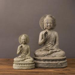 Shakyamuni-Buddha-Statue: Harzornamente für Zen-Dekor
