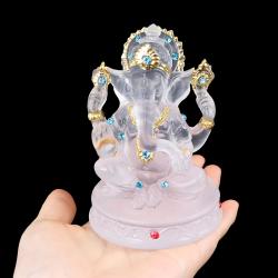 El Yapımı Reçine Ganesha Heykeli | Ev Dekorasyonu İçin Hindu Tanrı Heykeli