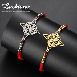 Vintage-Armband mit Hexenknoten | Amulettanhänger aus Edelstahl