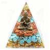 Crystal Organite Pyramid with Buddha & Turquoise for Balance