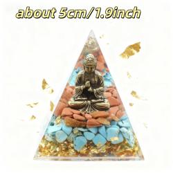Crystal Organite Pyramid with Buddha & Turquoise for Balance