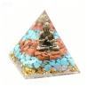 Crystal Organite Pyramid with Buddha & Turquoise for Balance