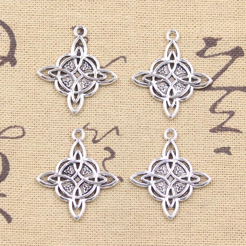 Antik Tibet Gümüşü Çiçek Figürlü Takılar (15 Adet) Takı Yapımı İçin