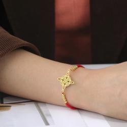 Vintage-Armband mit Hexenknoten | Amulettanhänger aus Edelstahl