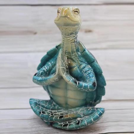 Friedliche Meditations-Meeresschildkröten-Statue | Wohndekoration & Geschenk