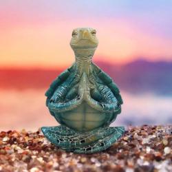 Friedliche Meditations-Meeresschildkröten-Statue | Wohndekoration & Geschenk