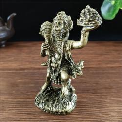 Statua di Hanuman - Figura in resina di bronzo | Decorazione indù, regalo fortunato