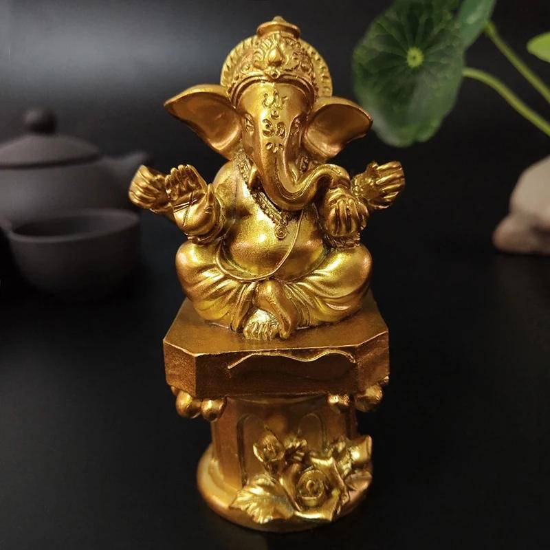 Altın Ganesha ve Buda Heykeli: Bahçe, Ev Dekorasyonu | Reçine