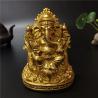 Statue dorée du Seigneur Ganesha - Sculpture en résine artisanale pour la maison...
