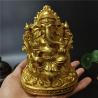 Statue dorée du Seigneur Ganesha - Sculpture en résine artisanale pour la maison...