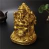 Statue dorée du Seigneur Ganesha - Sculpture en résine artisanale pour la maison...