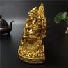 Statue dorée du Seigneur Ganesha - Sculpture en résine artisanale pour la maison...