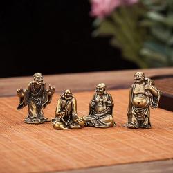 Brass Eighten Arhats Miniature Buddha Statue - Decor