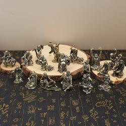 Brass Eighten Arhats Miniature Buddha Statue - Decor