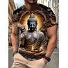 T-shirt con stampa 3D Buddha Shakyamuni | Casual e oversize da uomo