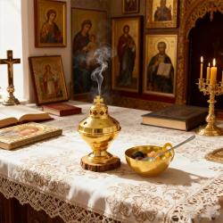 Bruciatore di incenso placcato oro: elegante incensiere per chiese e case
