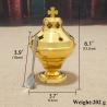 Bruciatore di incenso placcato oro: elegante incensiere per chiese e case