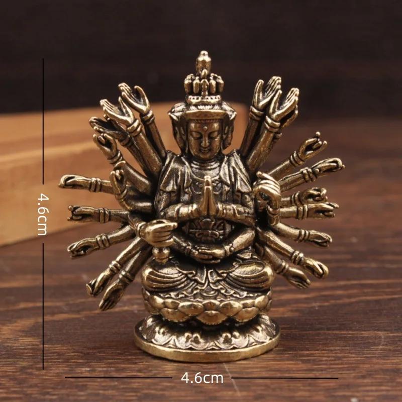 Pirinçten Bin Kollu Guanyin Heykeli | Tibet Budist Dekorasyonu