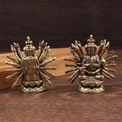 Pirinçten Bin Kollu Guanyin Heykeli | Tibet Budist Dekorasyonu