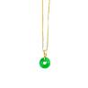 Halskette mit Anhänger aus grünem Jade – Handgefertigter Glücksbringer & Geschenk