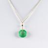 Halskette mit Anhänger aus grünem Jade – Handgefertigter Glücksbringer & Geschenk