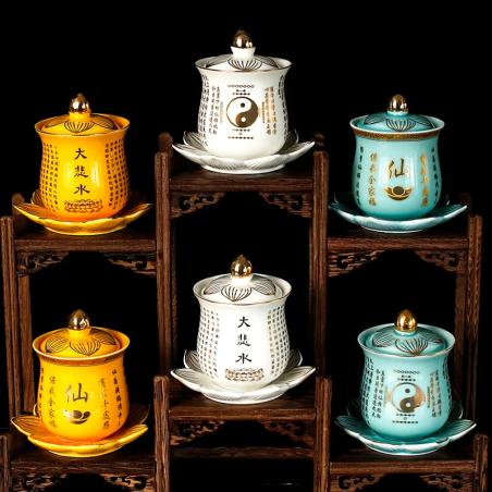 Keramik-Wasserbecher – Feng-Shui-Dekoration, buddhistische Artikel