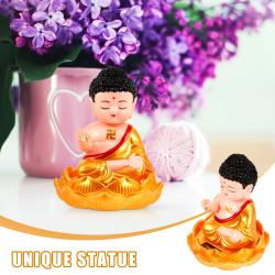 Statua del Buddha alimentata a energia solare - Ornamento e decorazione da scrivania