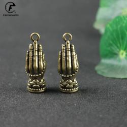 El Yapımı Pirinç Buda Eli Dekoru - Zen Masa Süsü ve Bileklik