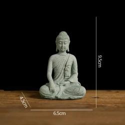 Mini Buddha Statue: Decorative Fish Tank & Desk Accent