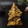 Müzikli Altın Ganesha Heykeli: Fil Tanrısı Dekorasyonu