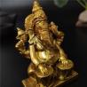 Müzikli Altın Ganesha Heykeli: Fil Tanrısı Dekorasyonu