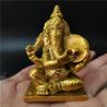 Müzikli Altın Ganesha Heykeli: Fil Tanrısı Dekorasyonu