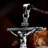 Collana vintage punk con croce di Gesù per uomo - Acciaio inossidabile